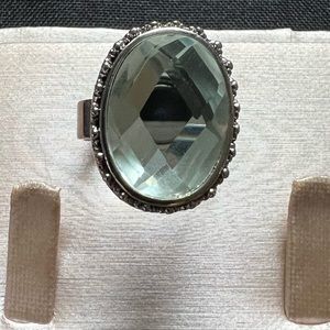 BRILLIANT Faceted Glass Designer Ring